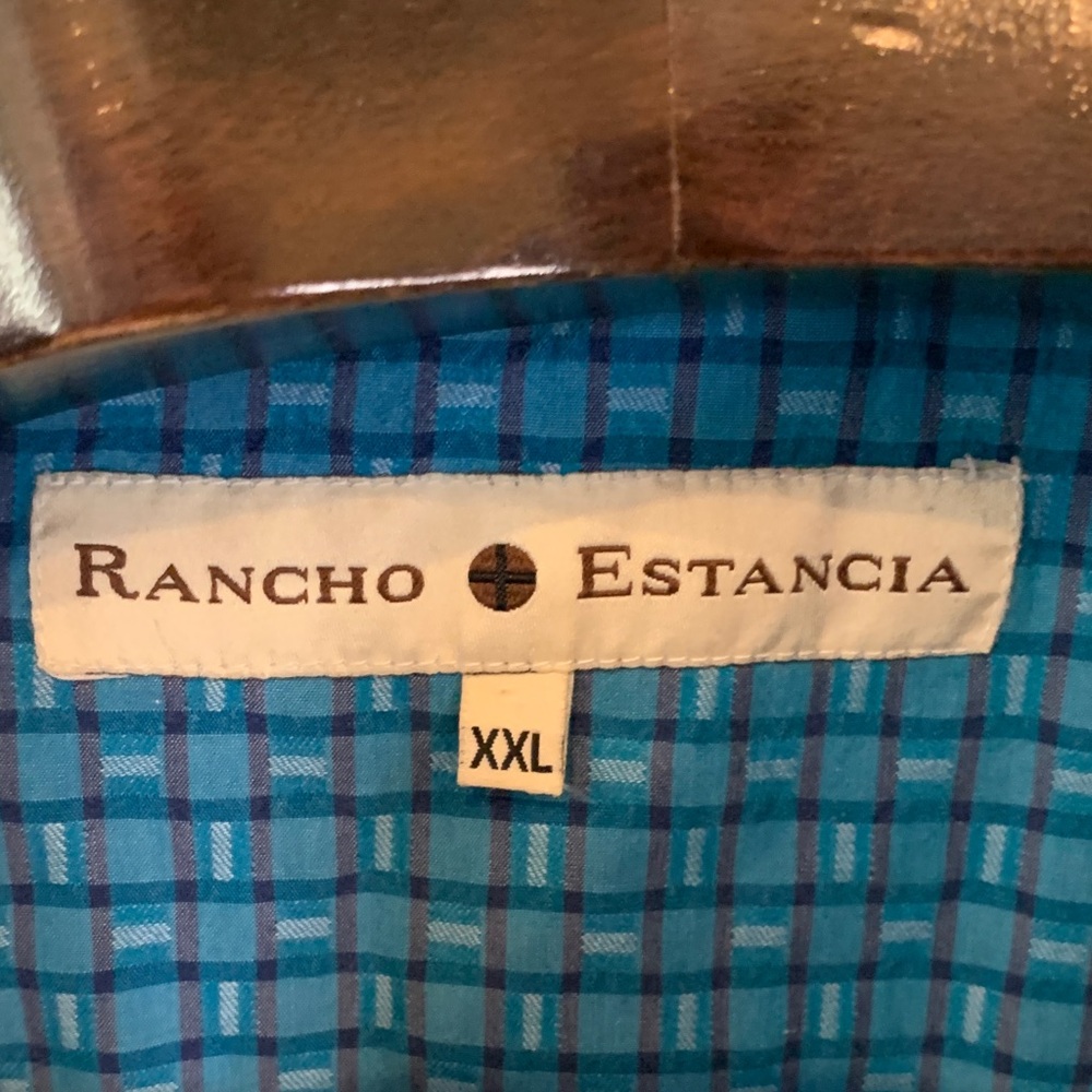 Blue Checkered Button-Up Shirt - Picture 2 of 9